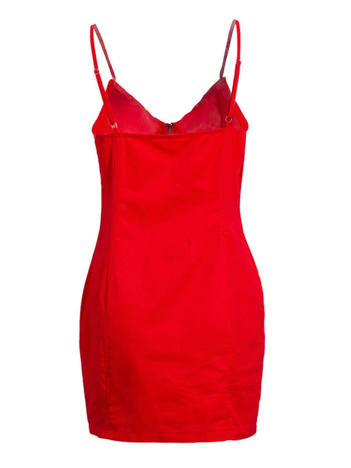 Zip-Front Bodycon Mini Dress