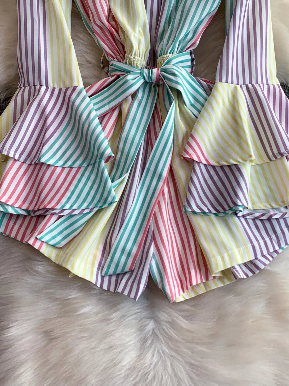 Off-Shoulder Flounce Sleeve Romper