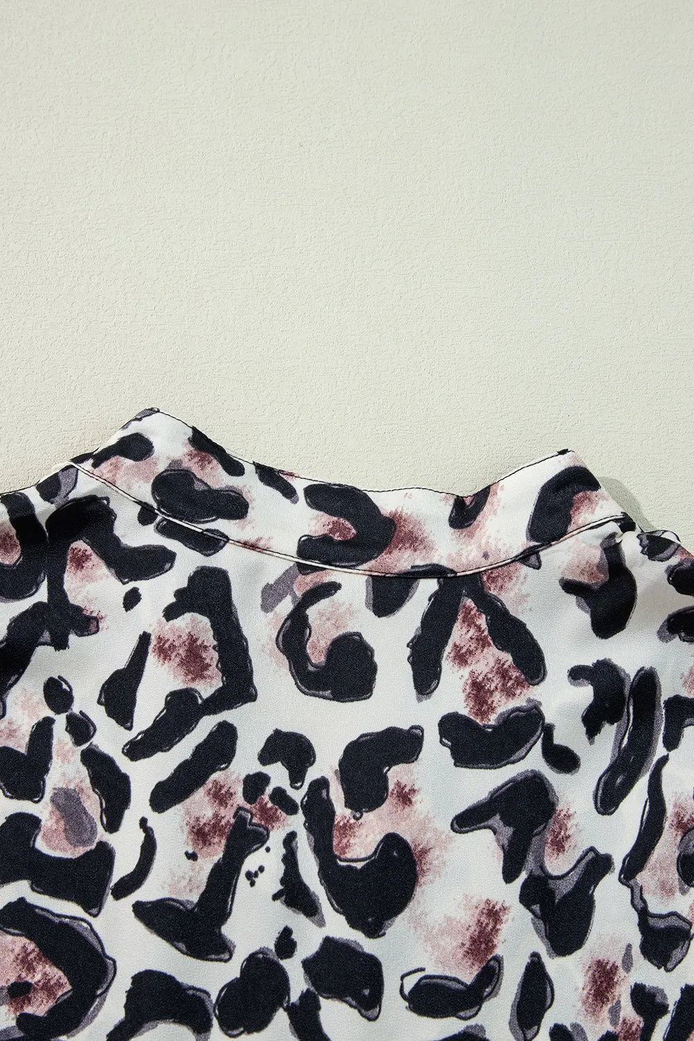 Leopard Print Buttoned Tiered Ruffle Dress
