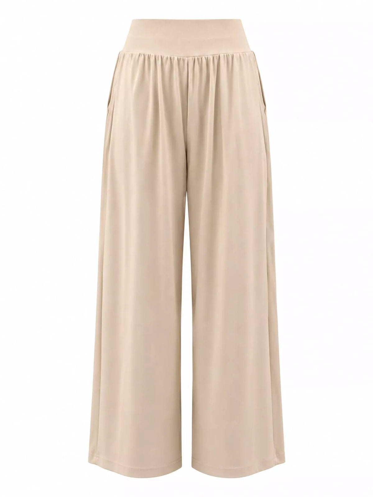 High-Rise Wide-Leg Pants with Pockets