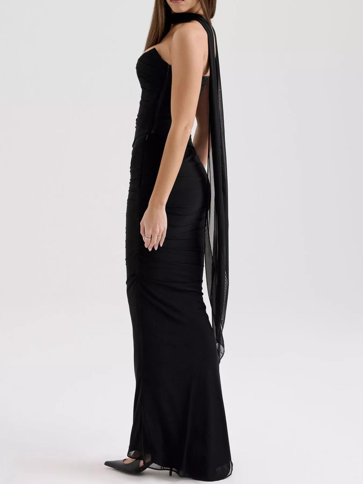 Ruched Tube Top and Maxi Skirt Set