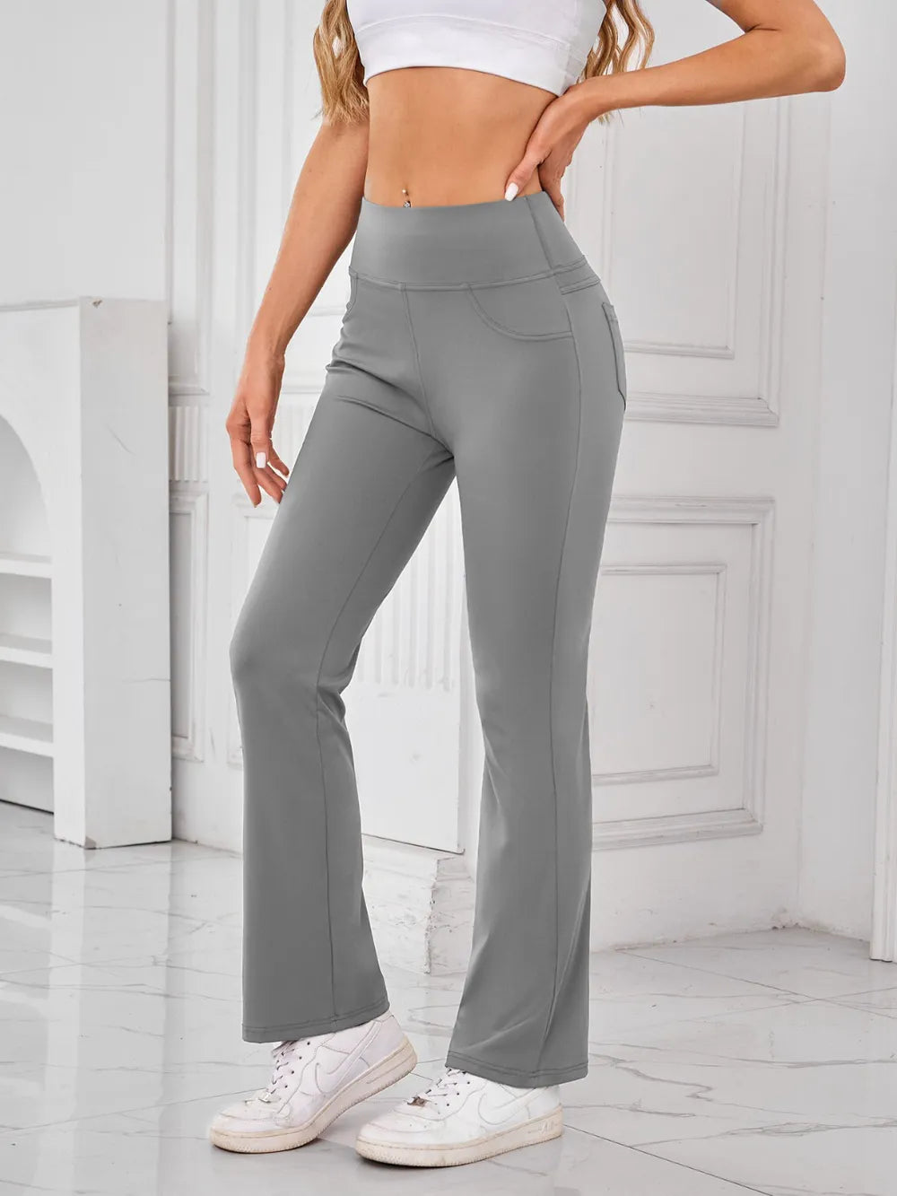 High Waist Active Pants with Pockets
