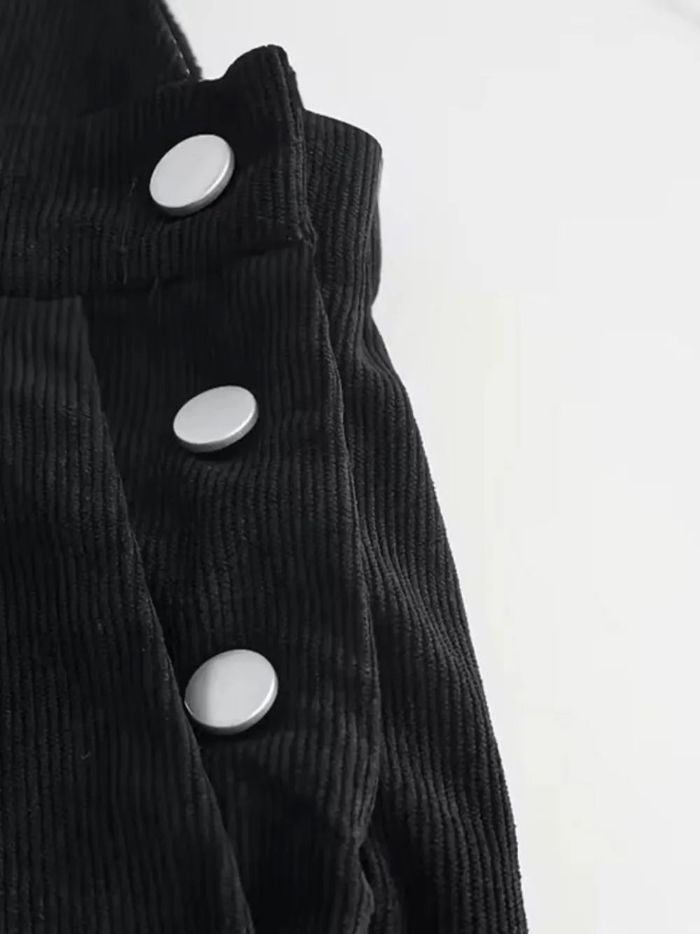 Embroidered Overalls in Black