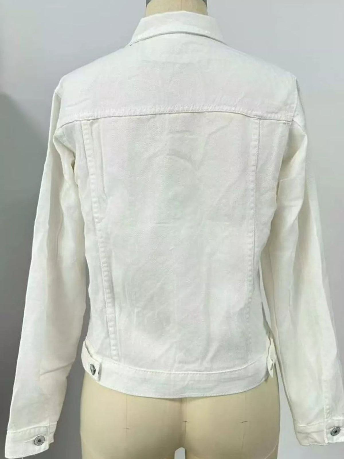 Slim-Fit Button-Up Denim Jacket by Dreamy Drapes