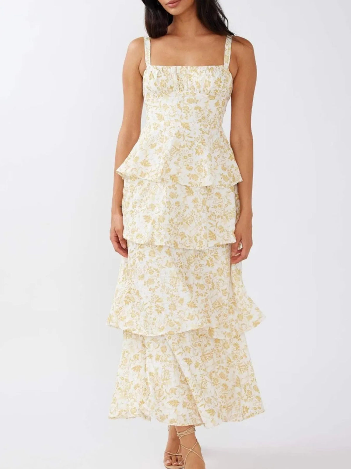 Floral Ruffle Tiered Maxi Dress