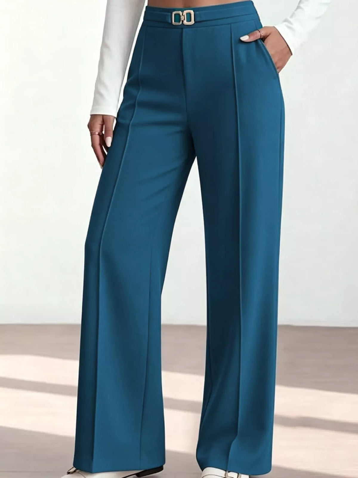 High-Waisted Wide-Leg Pants