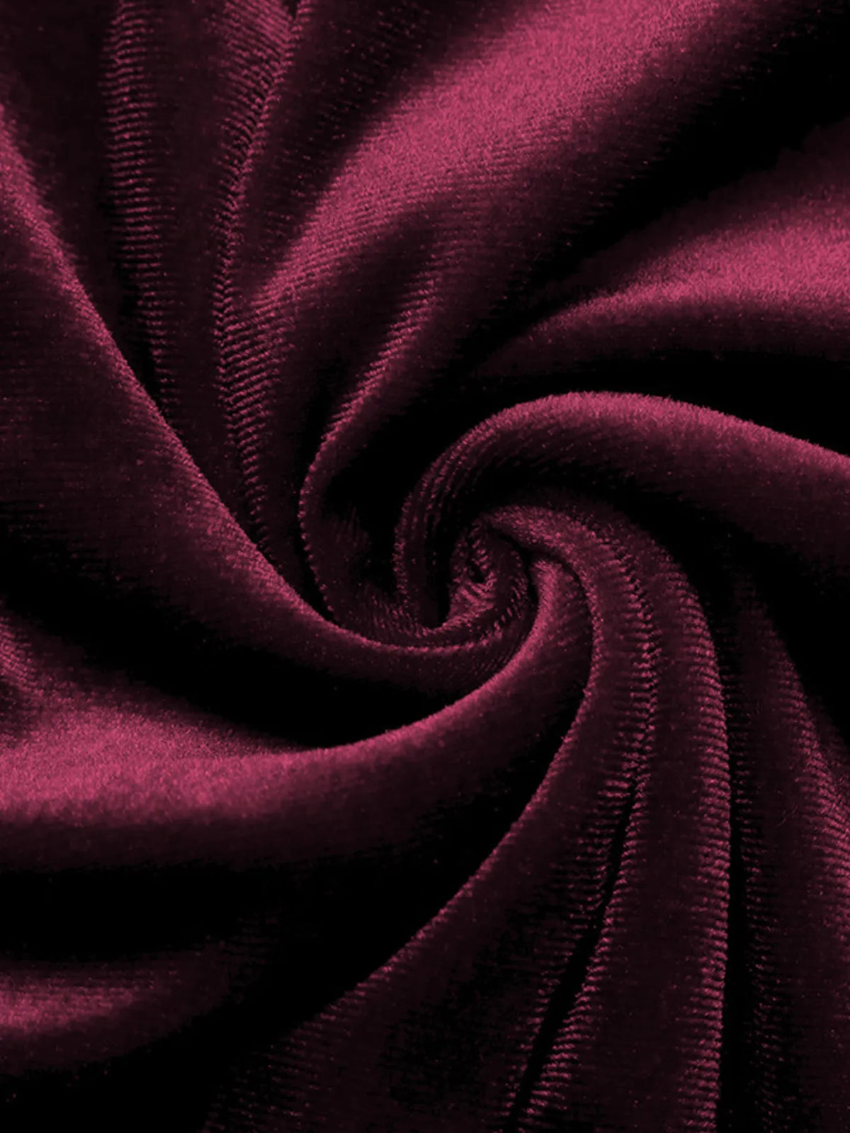 Side-Tied Velvet Skirt in Burgundy