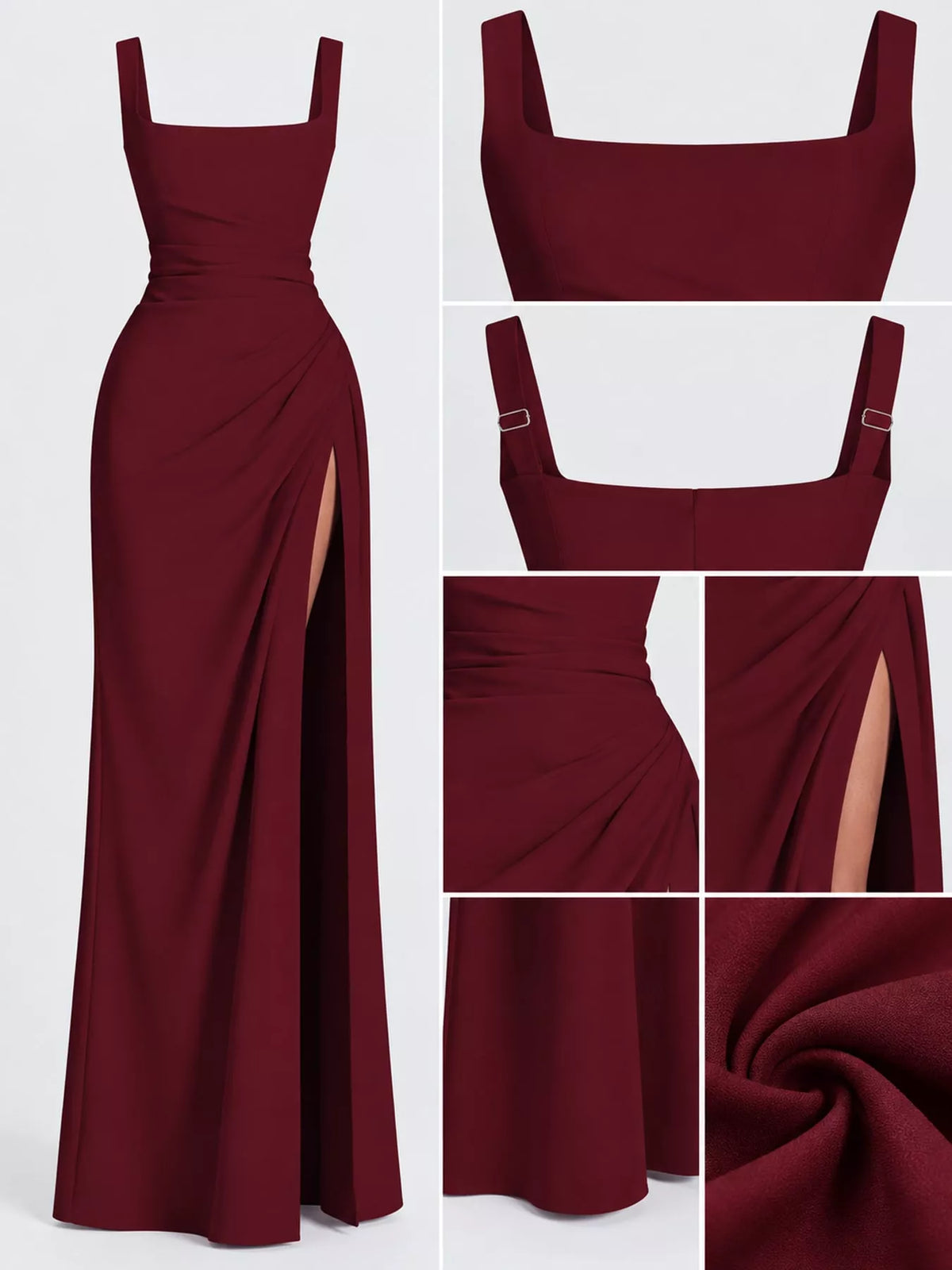 Sleeveless High-Slit Evening Maxi Dress