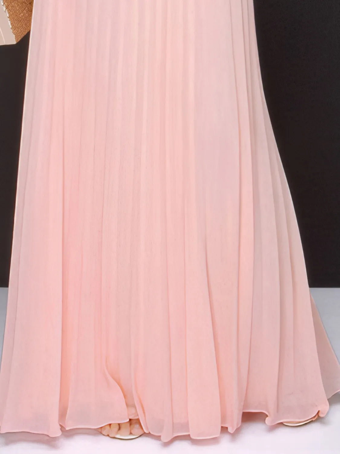 Pleated Cami Maxi Dress in Blush Pink