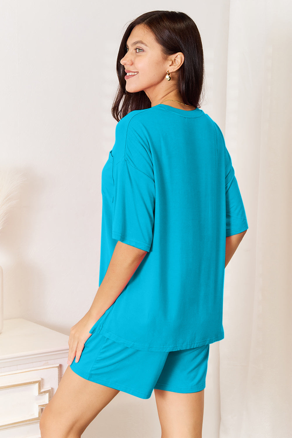 Basic Bae Half Sleeve Top and Shorts Set