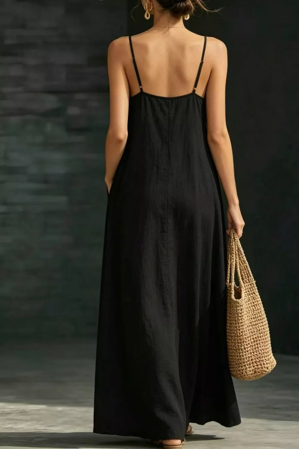 Sleeveless Pocketed Maxi Dress