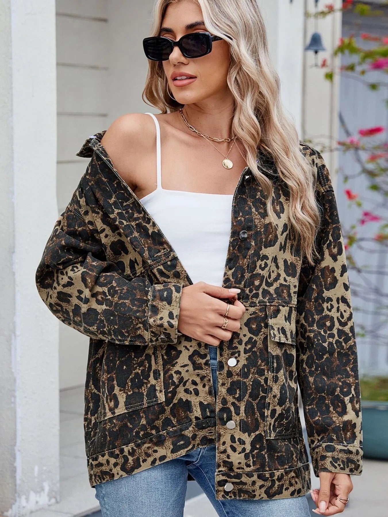 Oversized Long Sleeve Denim Jacket by Moni Wear