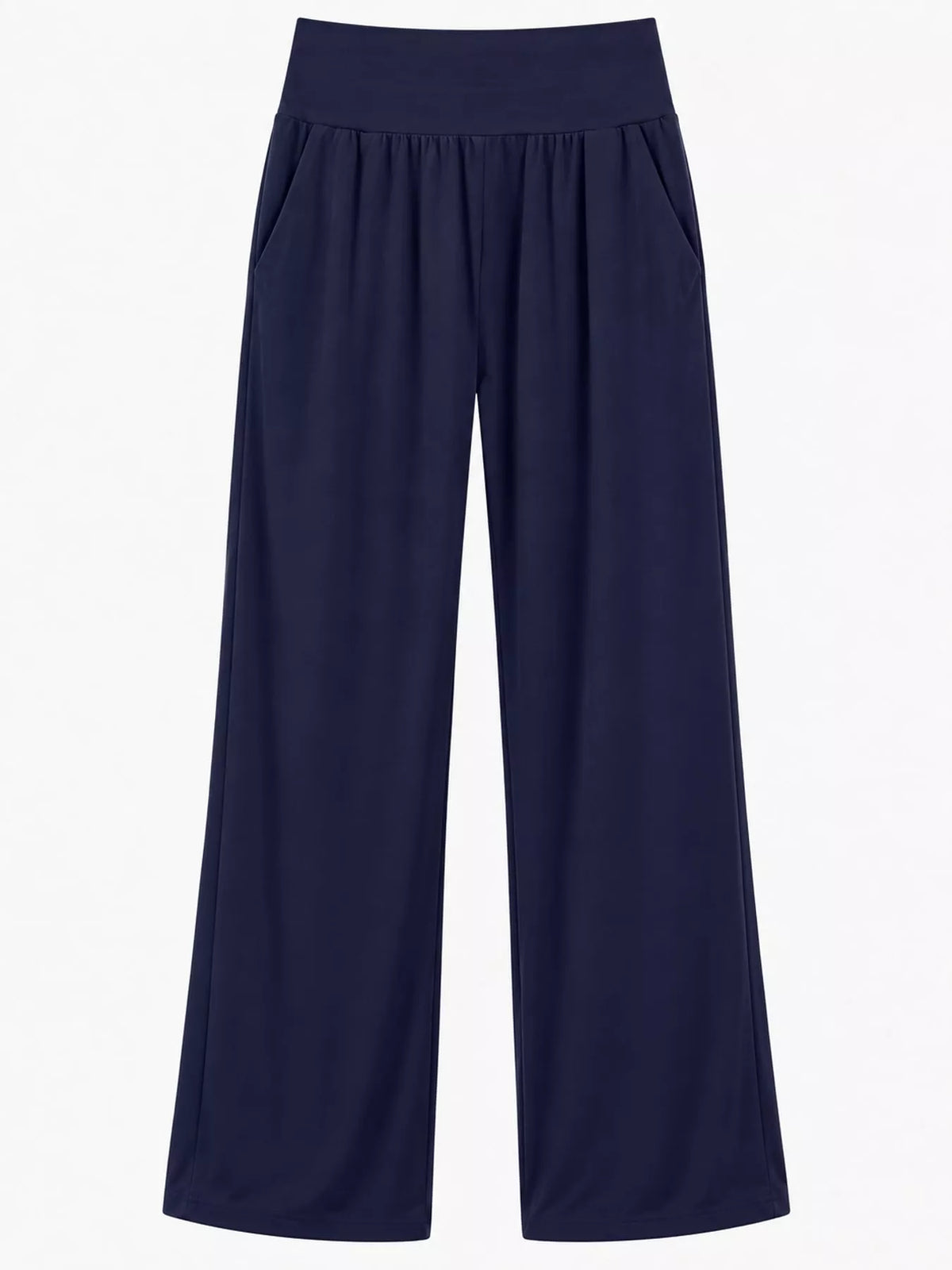 High-Rise Wide-Leg Pants with Pockets
