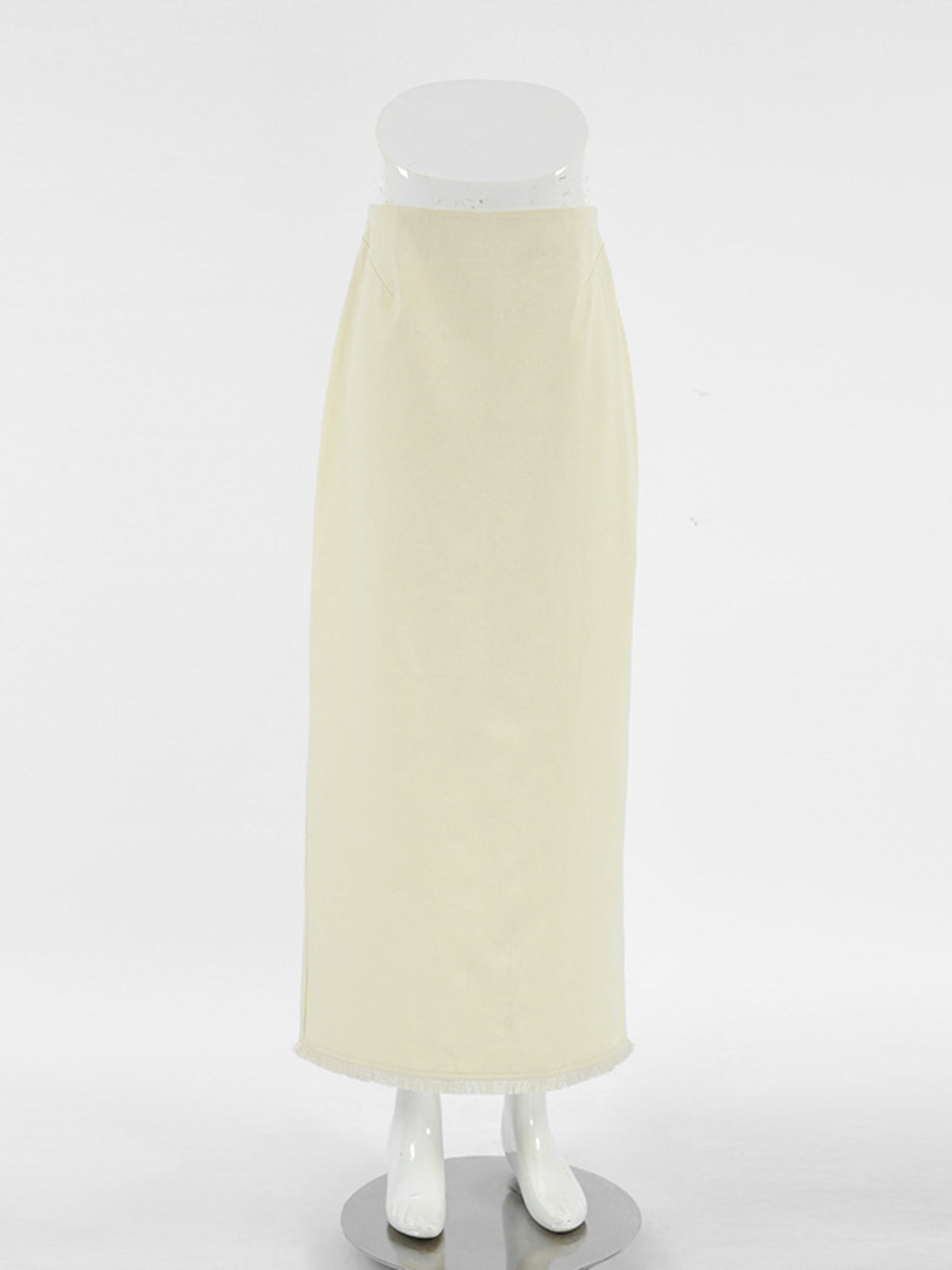 Slit Midi Skirt in Beige