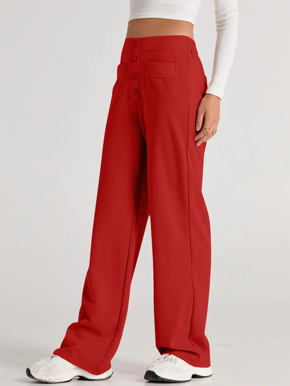 High-Rise Wide-Leg Pants by K&L