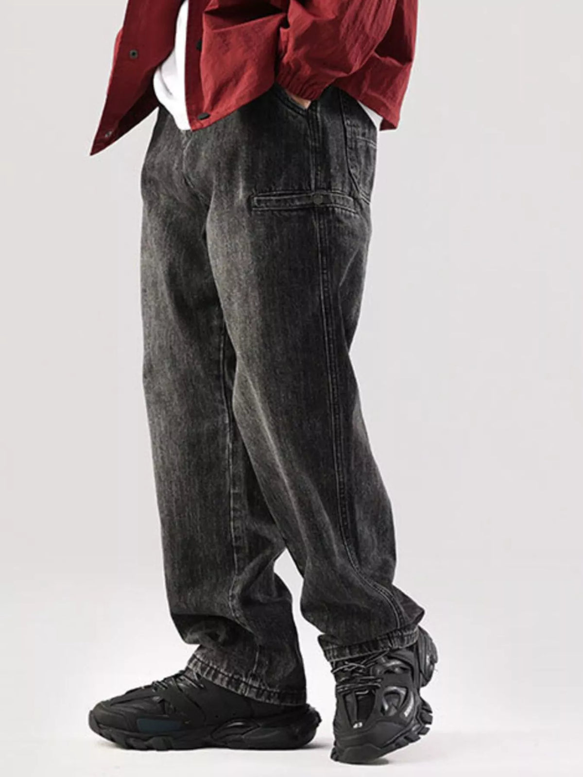 Vintage Wash Relaxed Fit Jeans by Fine Tune