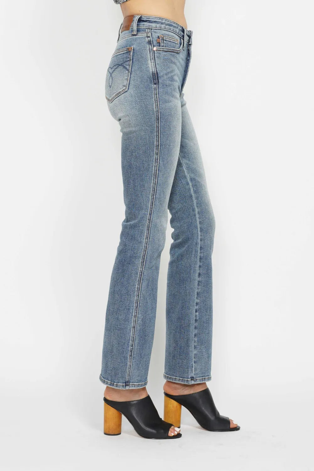 Judy Blue Tummy Control Embroidered Bootcut Jeans