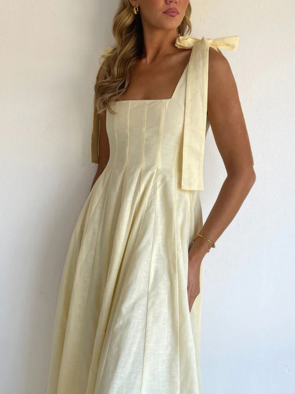 Gradient Tie Shoulder Maxi Dress