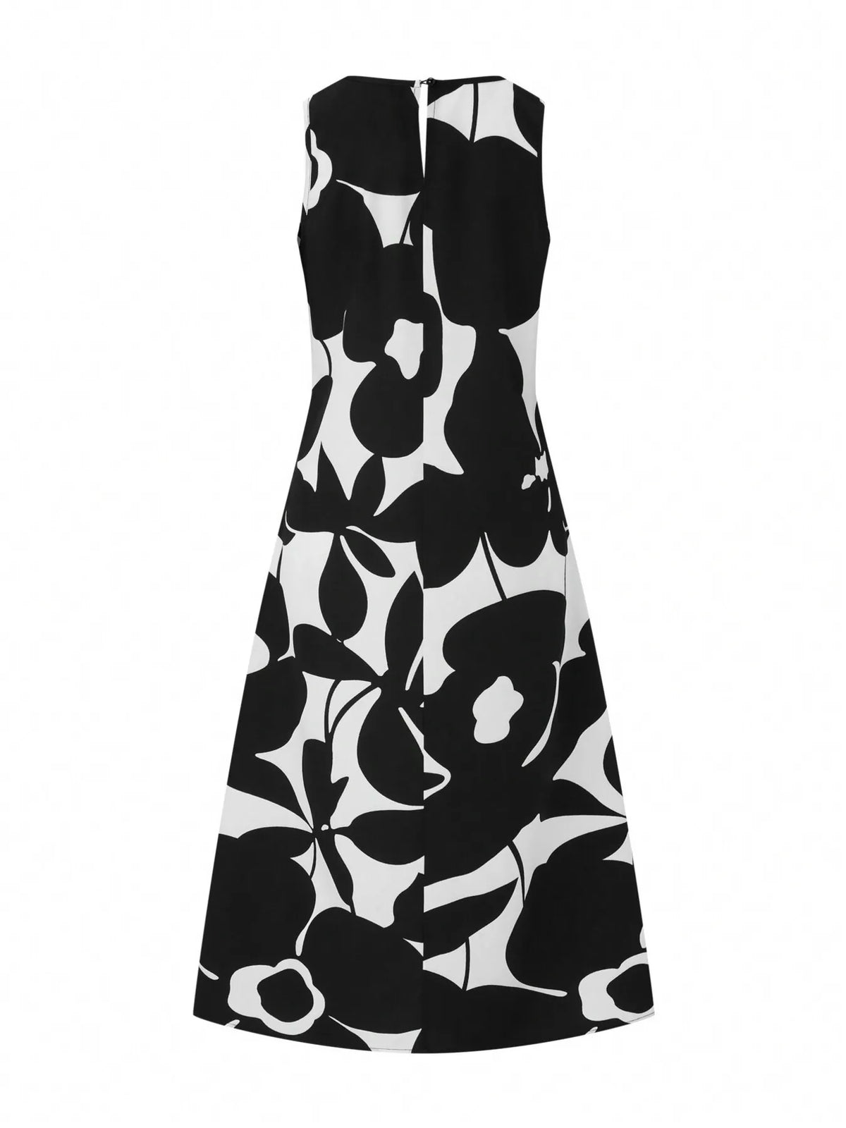 Sleeveless Floral Maxi Dress in Black
