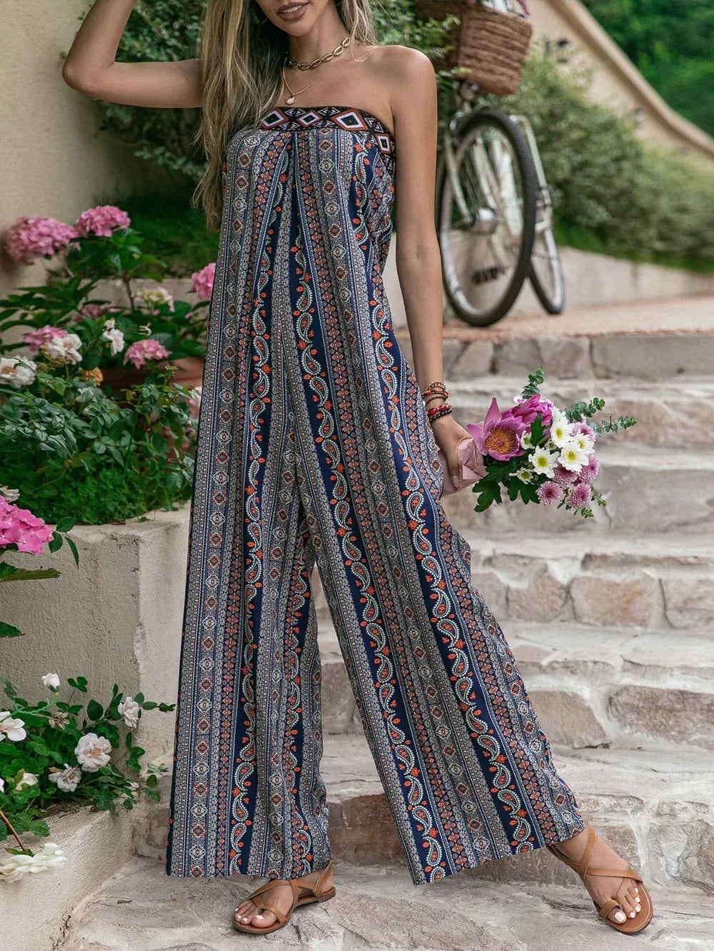 Tied Wide-Leg Jumpsuit