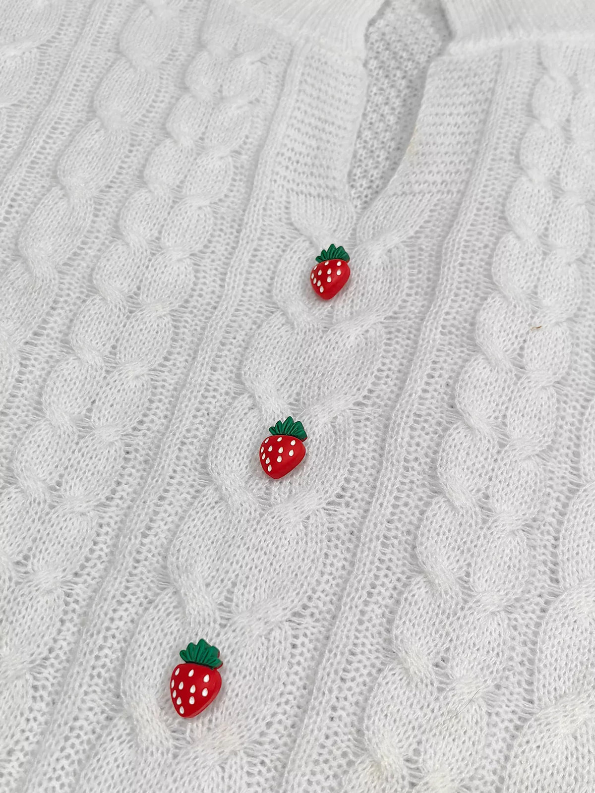 Cable Knit Sweater Dress with Button Detail
