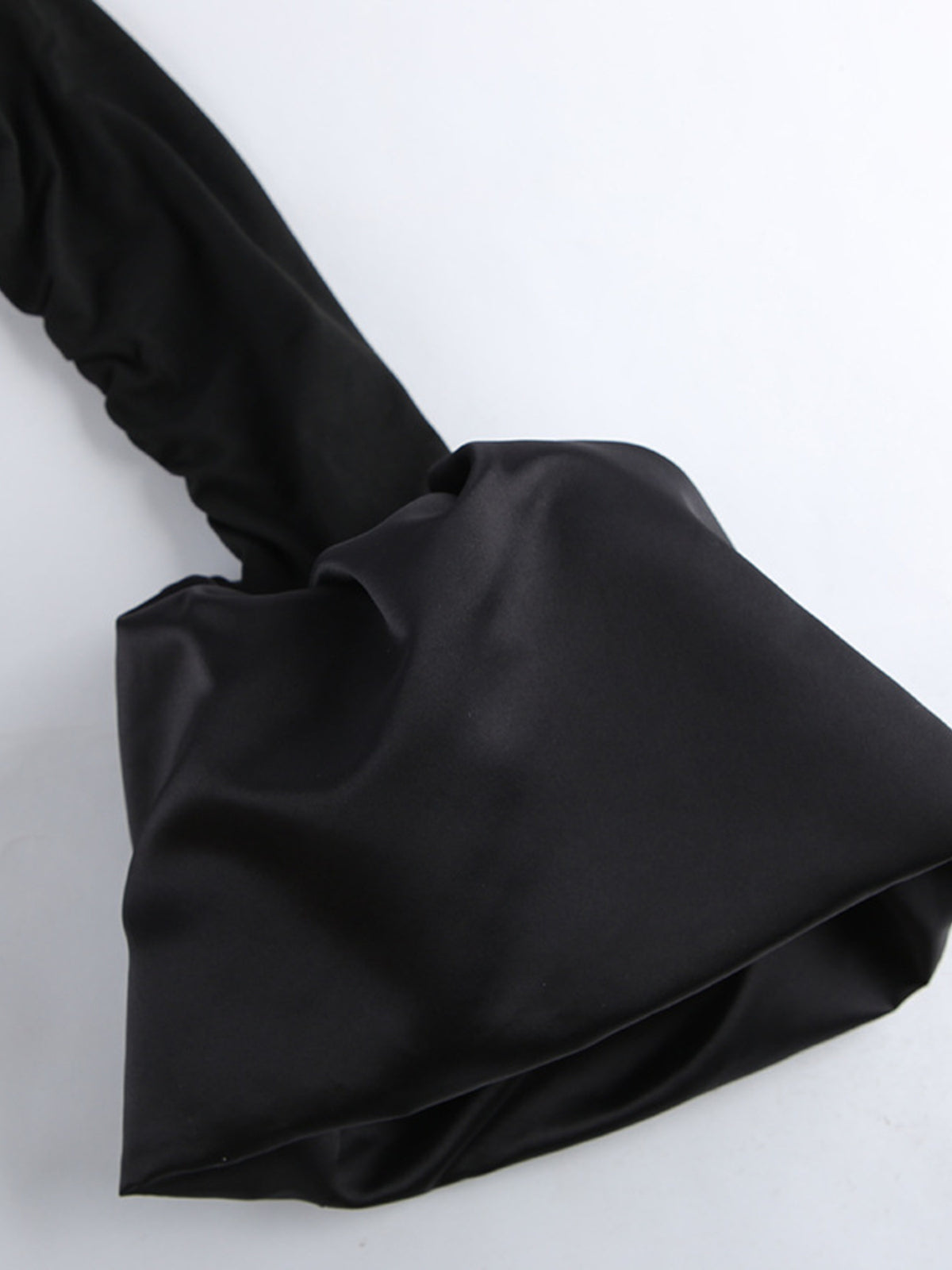 Off-Shoulder Ruffle Hem Mini Dress in Black