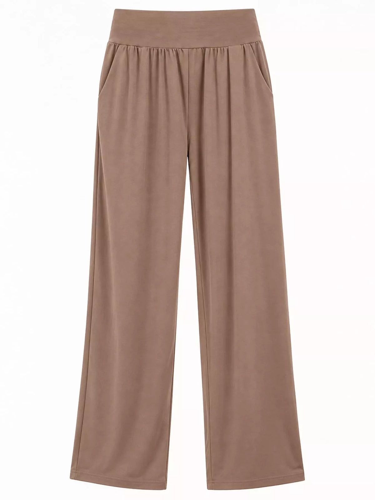 High-Rise Wide-Leg Pants with Pockets