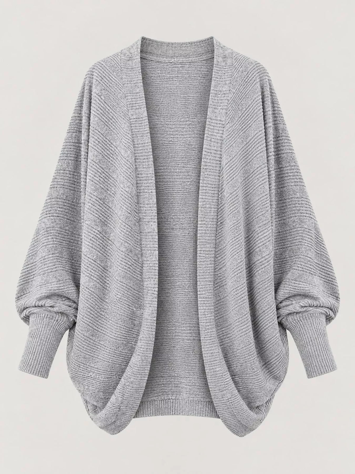 Open-Front Batwing Sleeve Cardigan