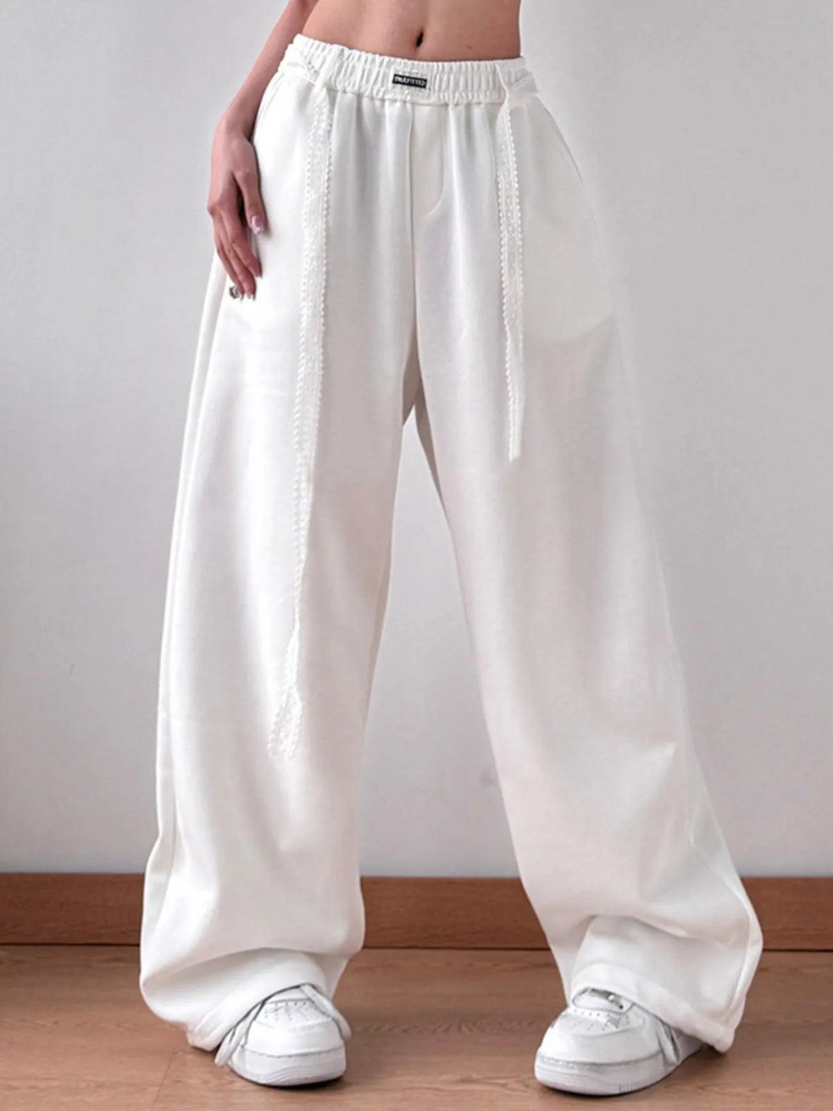 Oversized Elastic-Waist Wide-Leg Pants