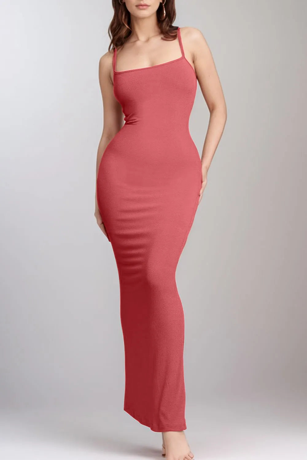 Basic Bae Built-In Shapewear Maxi Dress in Black