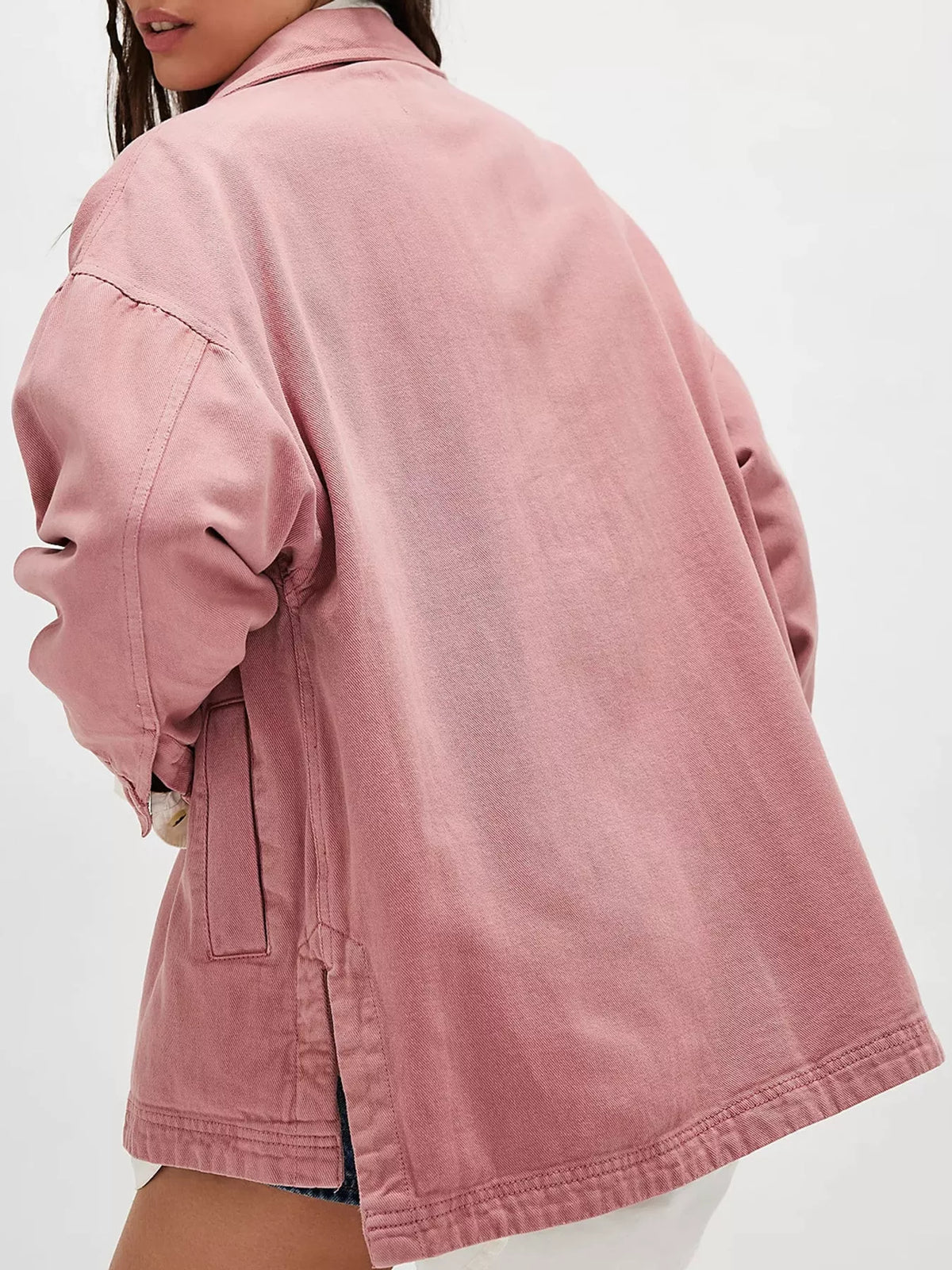 Button-Up Long Sleeve Denim Jacket