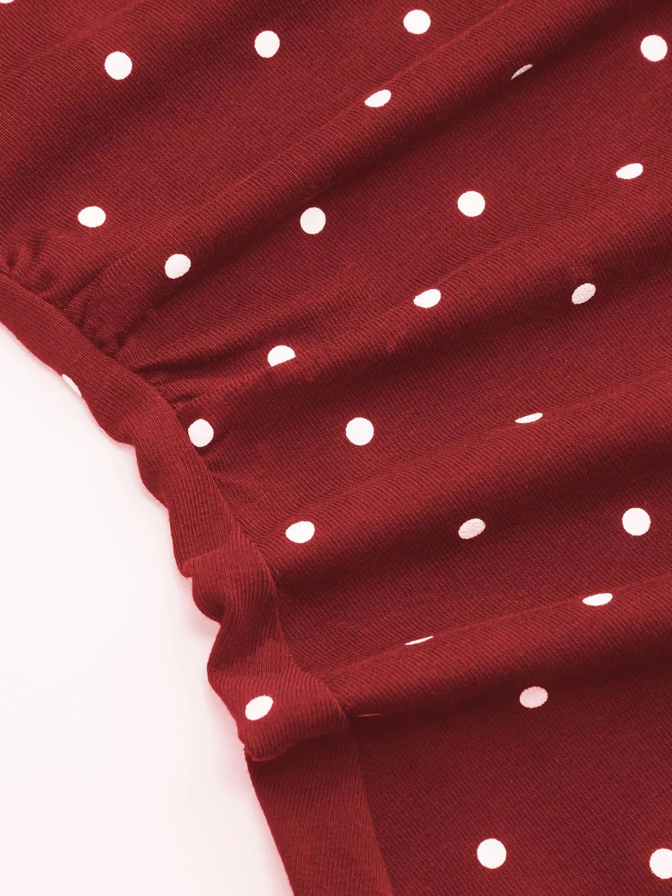 Polka Dot Flare-Sleeve Mini Dress