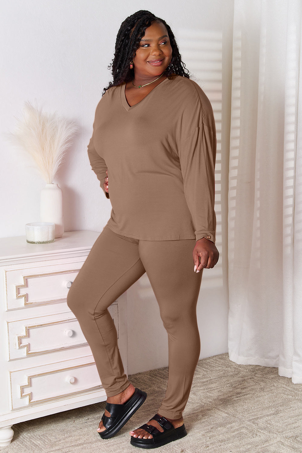 Basic Bae V-Neck Lounge Set