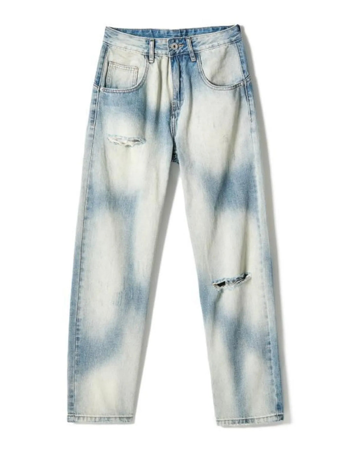 Distressed Relaxed-Fit Jeans in Light