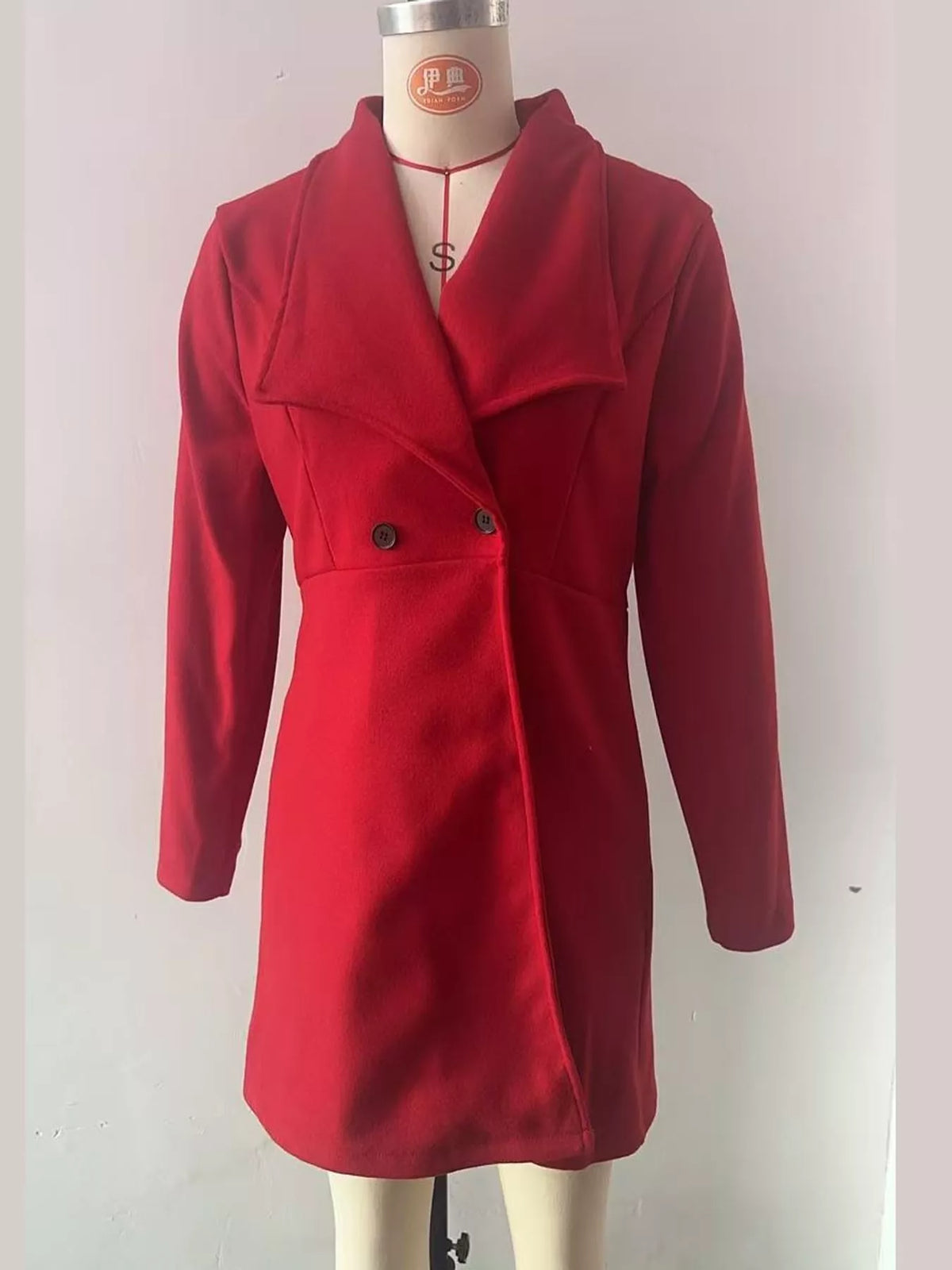 Double-Breasted Slim-Fit Coat
