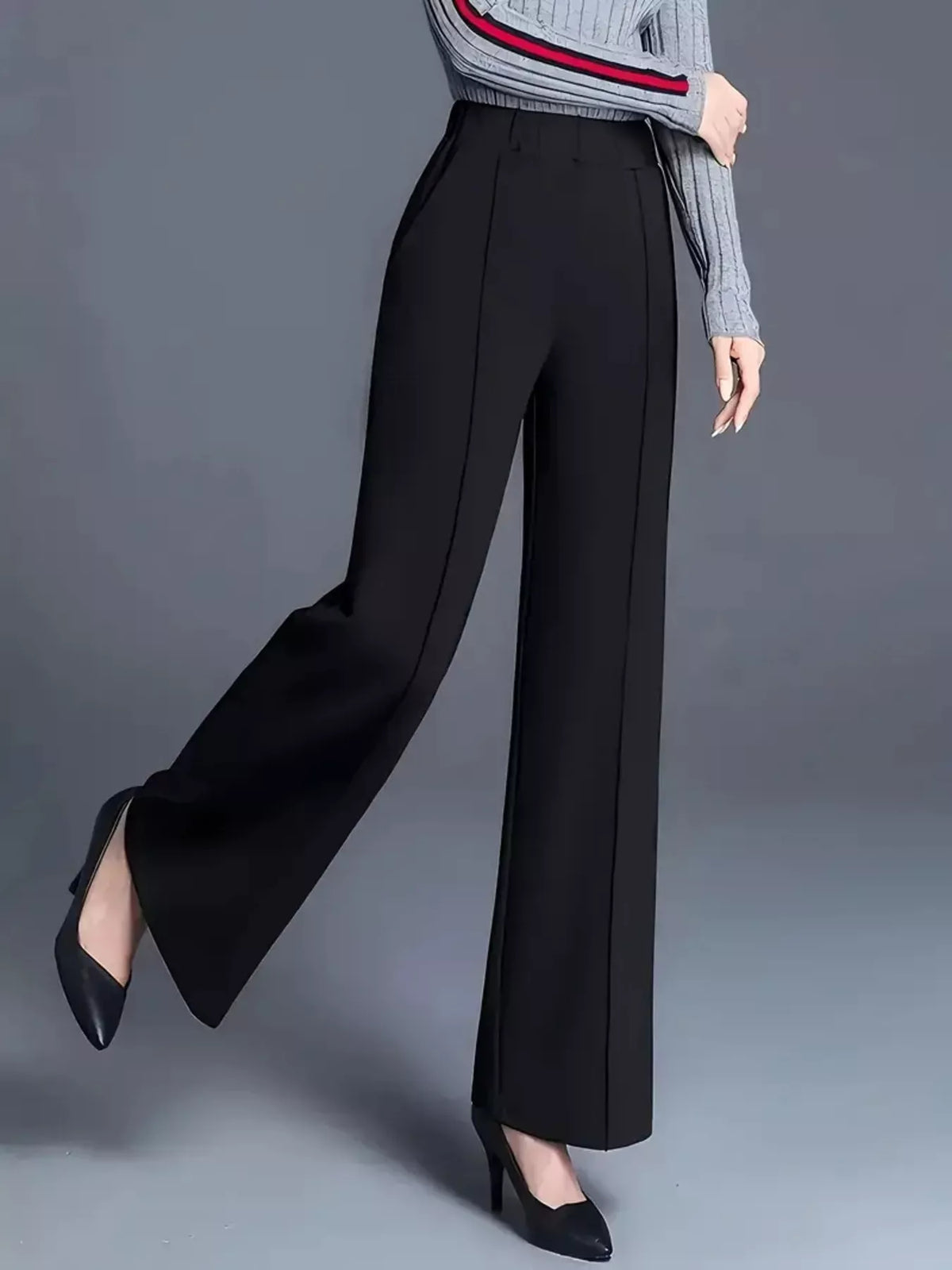 Classic High-Waisted Wide-Leg Pants