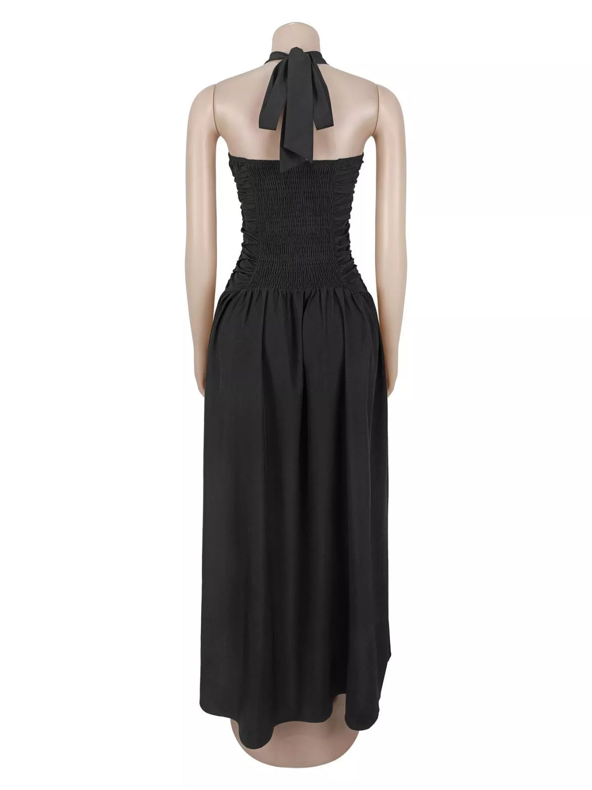Halter Neck Cutout Maxi Dress