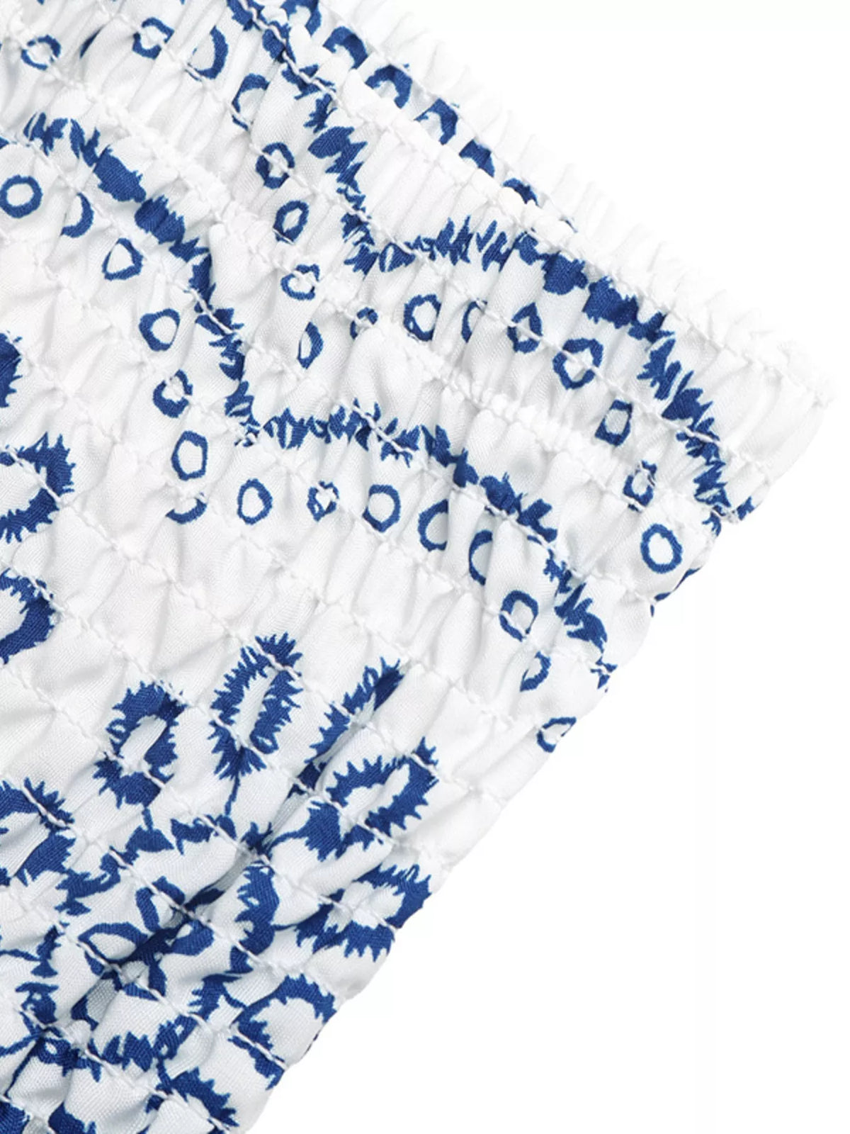 Printed Tiered Maxi Skirt in Blue