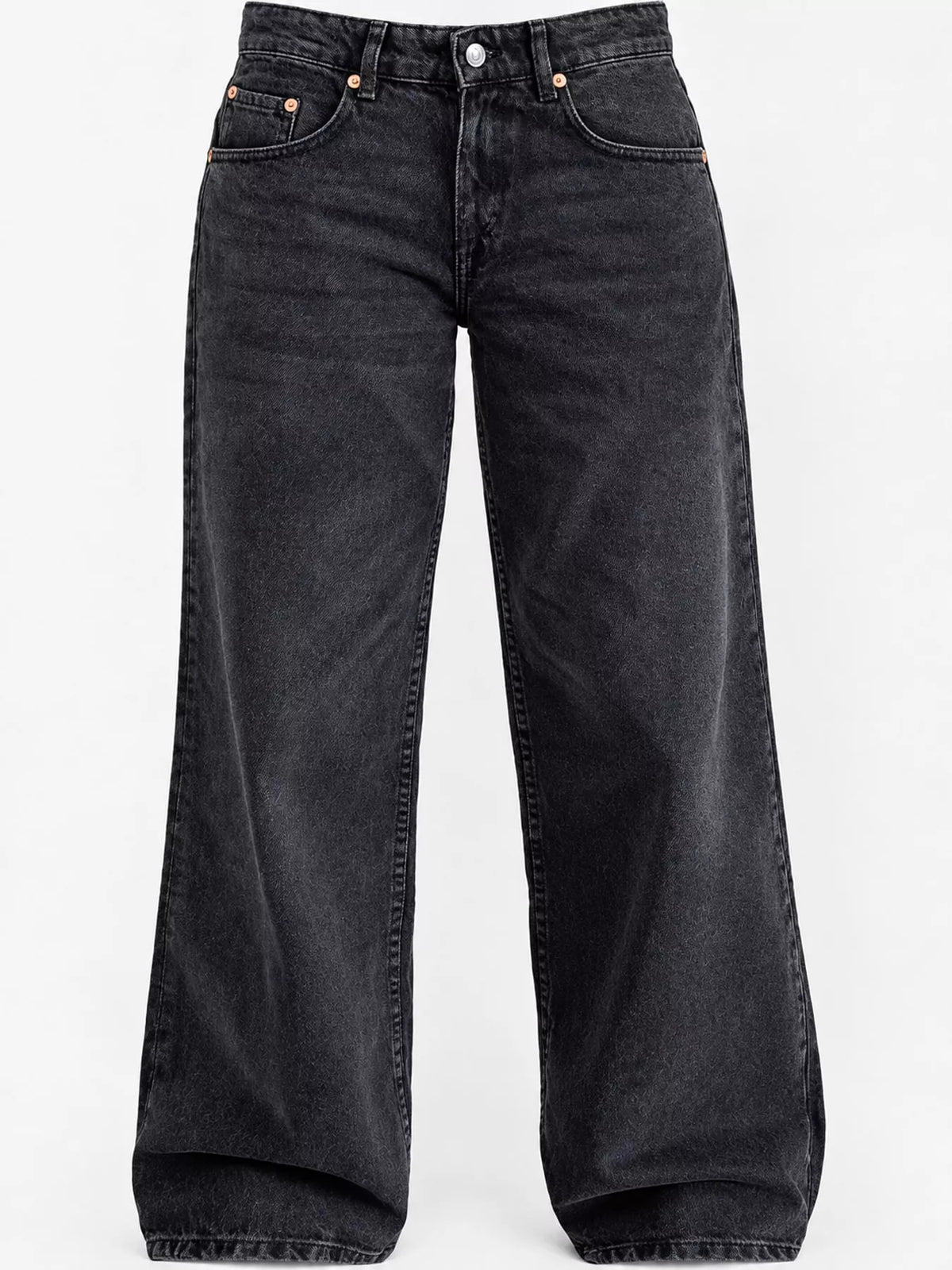 Wide-Leg Vintage Wash Jeans