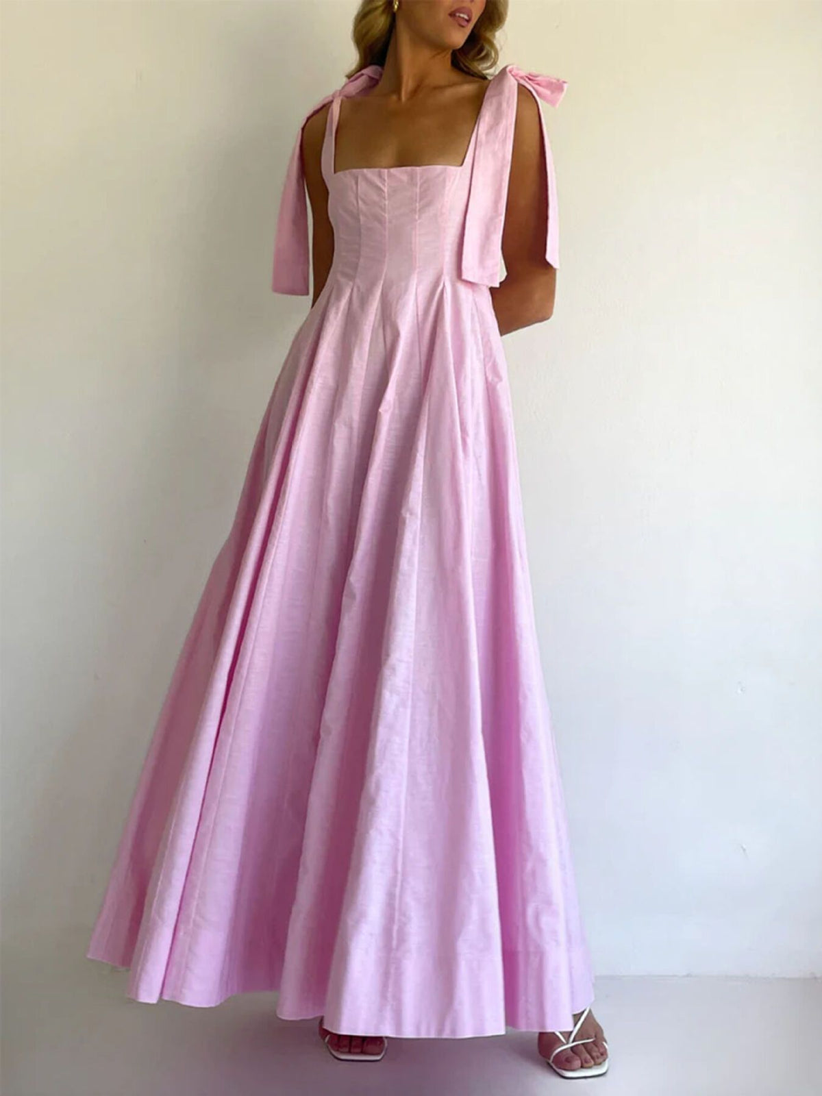 Gradient Tie Shoulder Maxi Dress