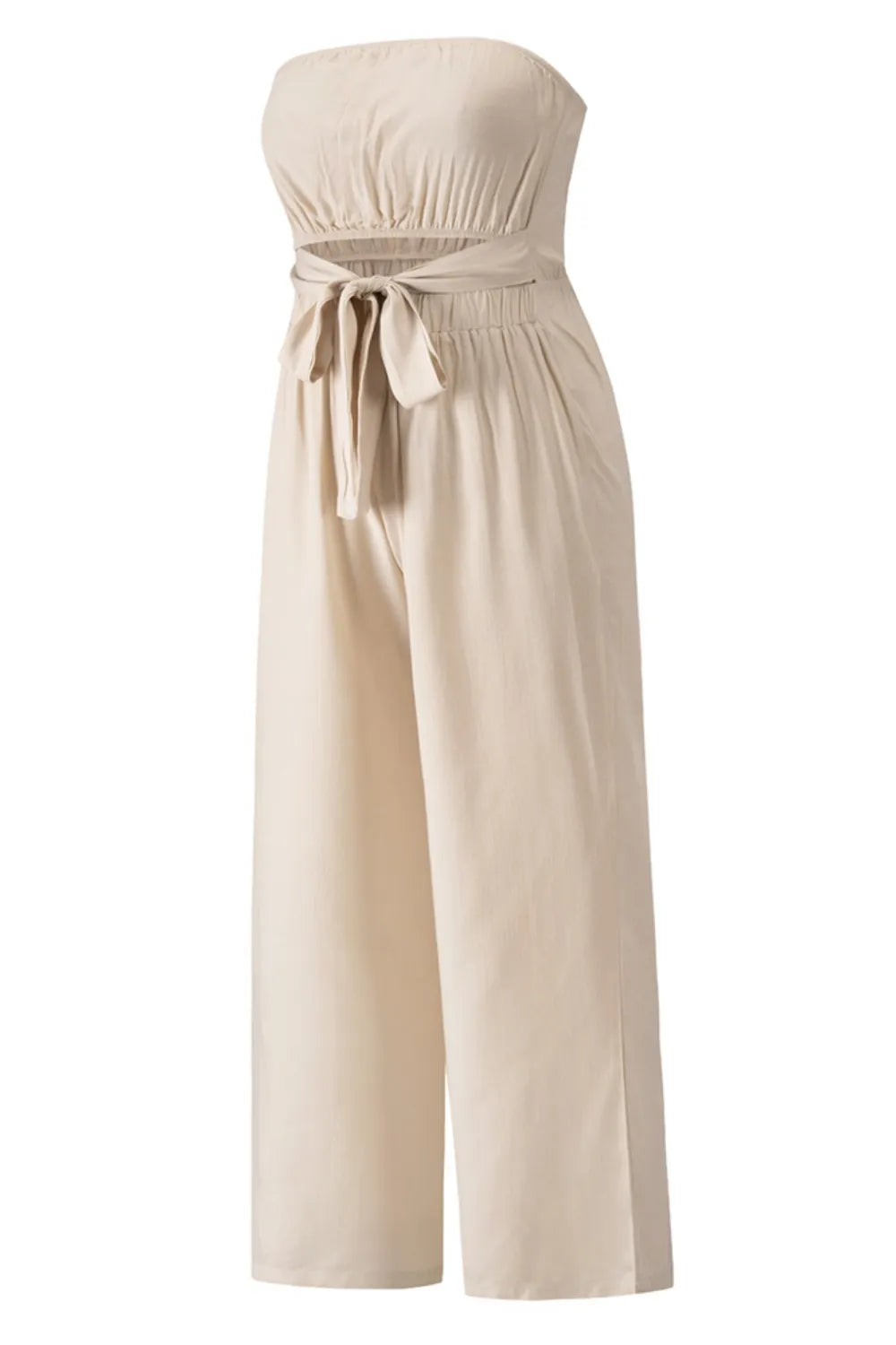 Cutout Tube Wide Leg Jumpsuit