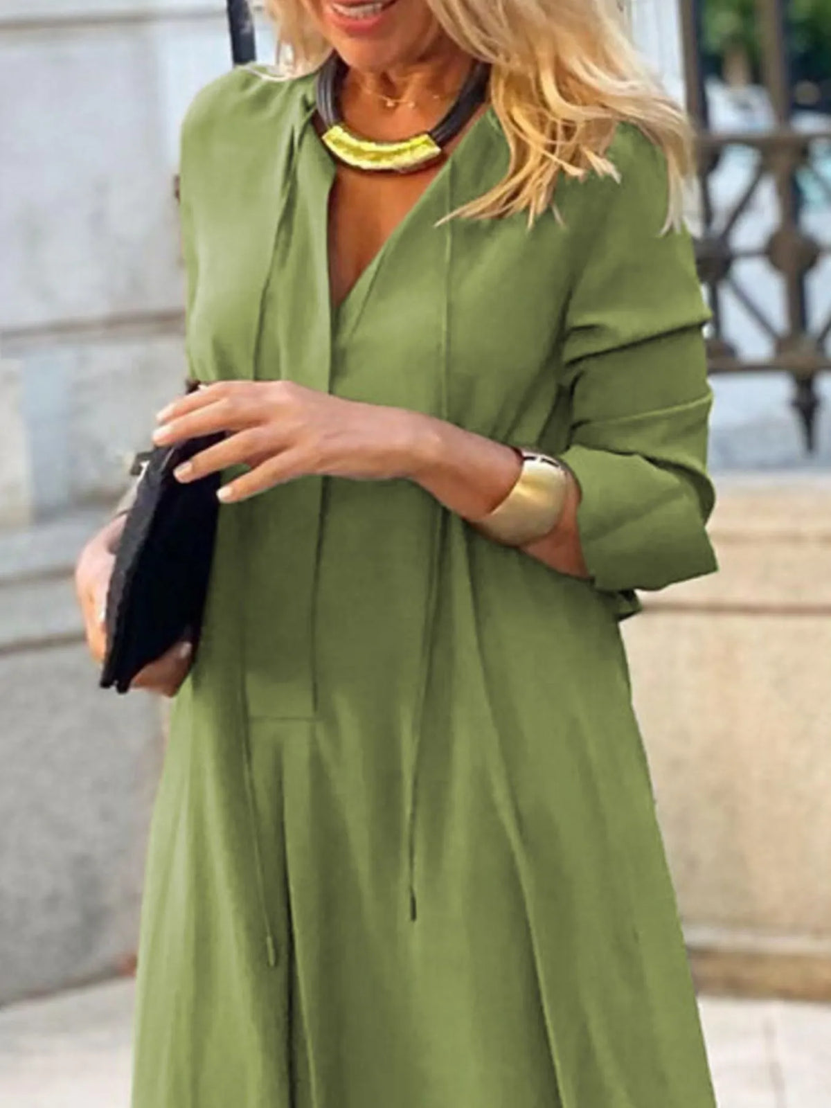 Solid Maxi Shirt Dress
