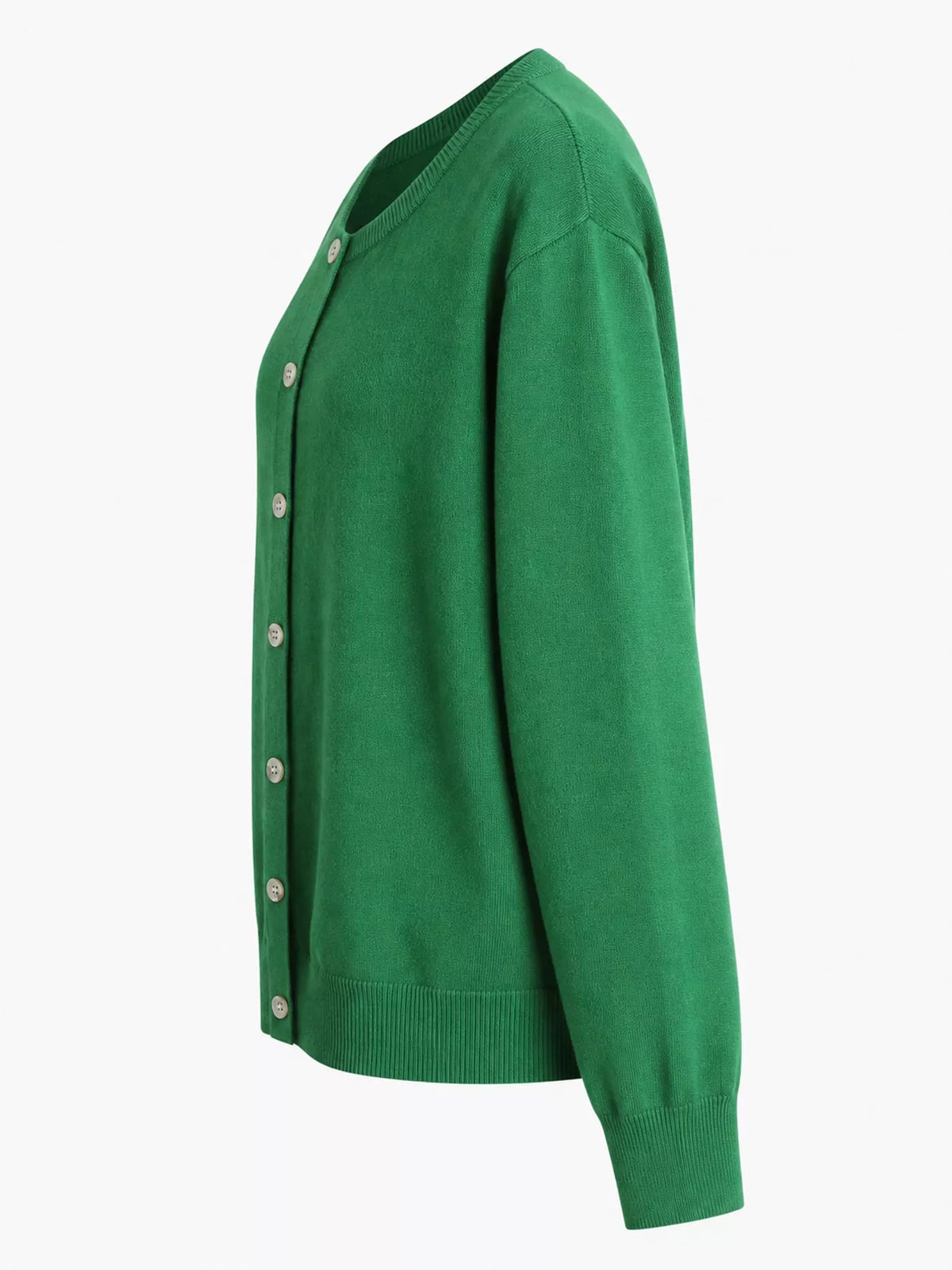 Button-Down Ribbed Knit Cardigan