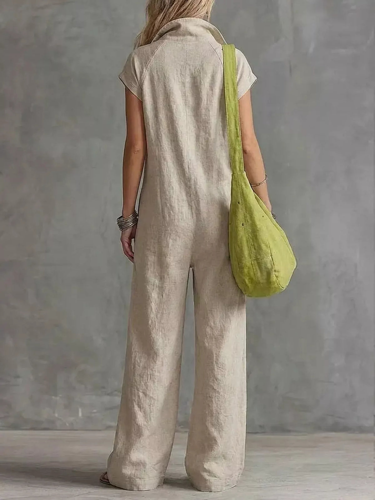 Zip Front Sleeveless Jumpsuit