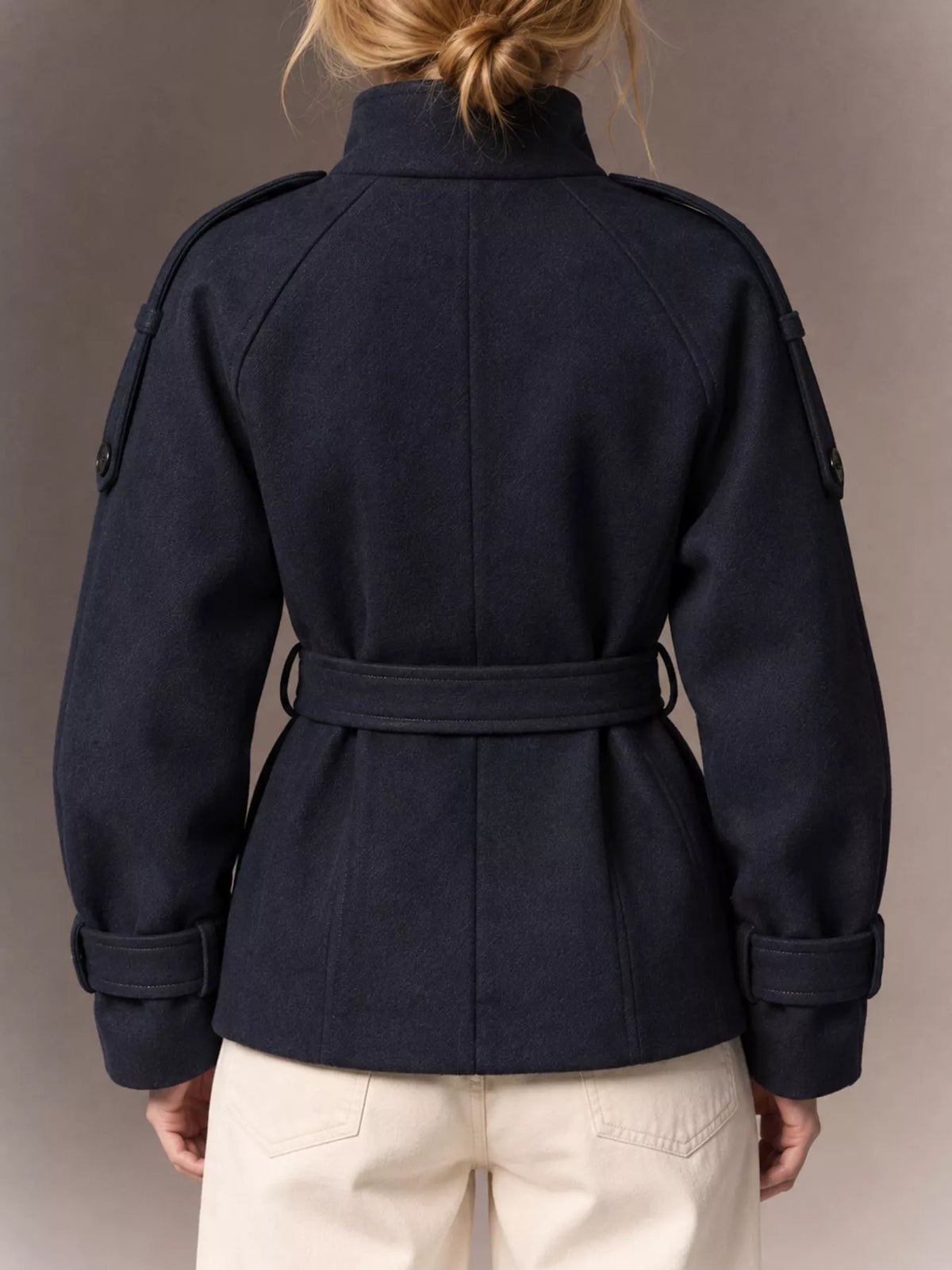 Double-Breasted Belted Thermal Coat