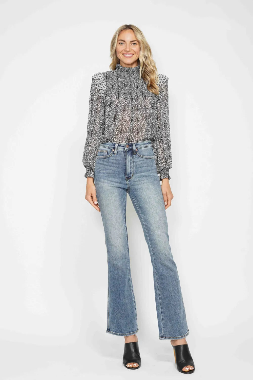 Judy Blue Tummy Control Embroidered Bootcut Jeans