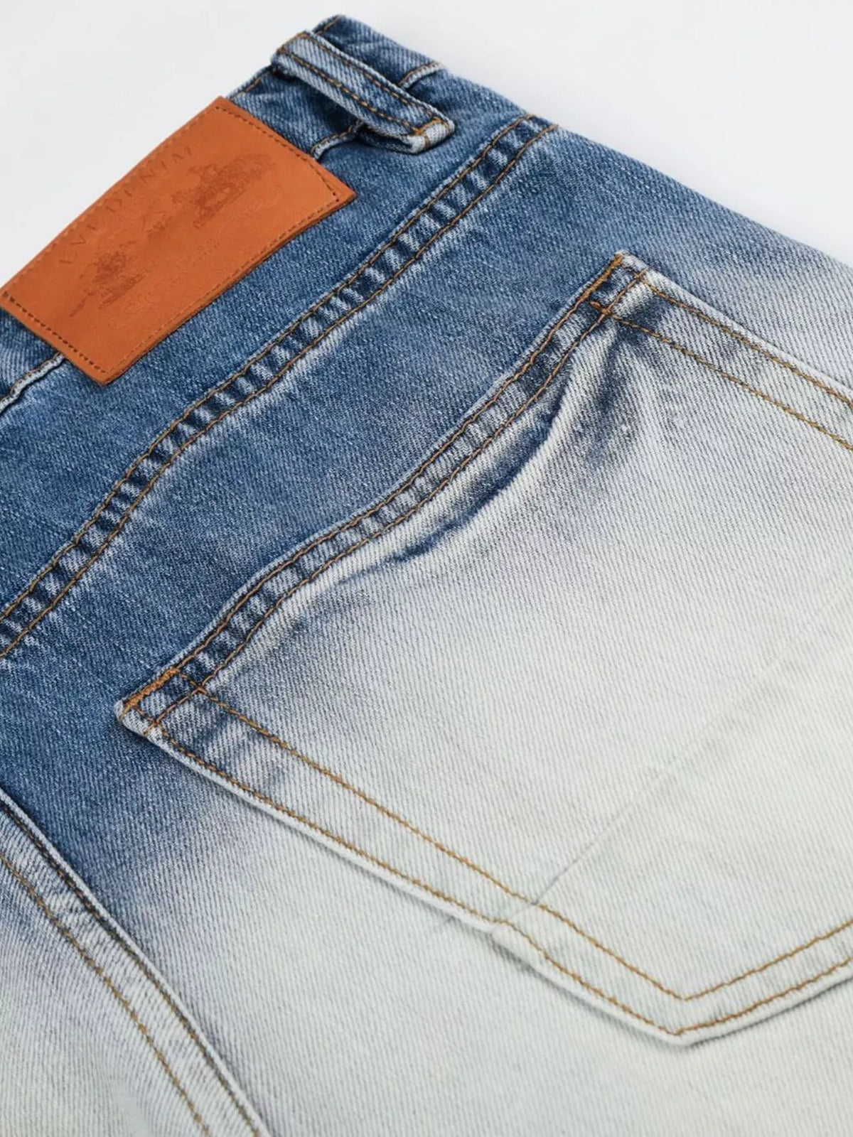 Washed Wide-Leg Jeans in Blue by TrendMaster