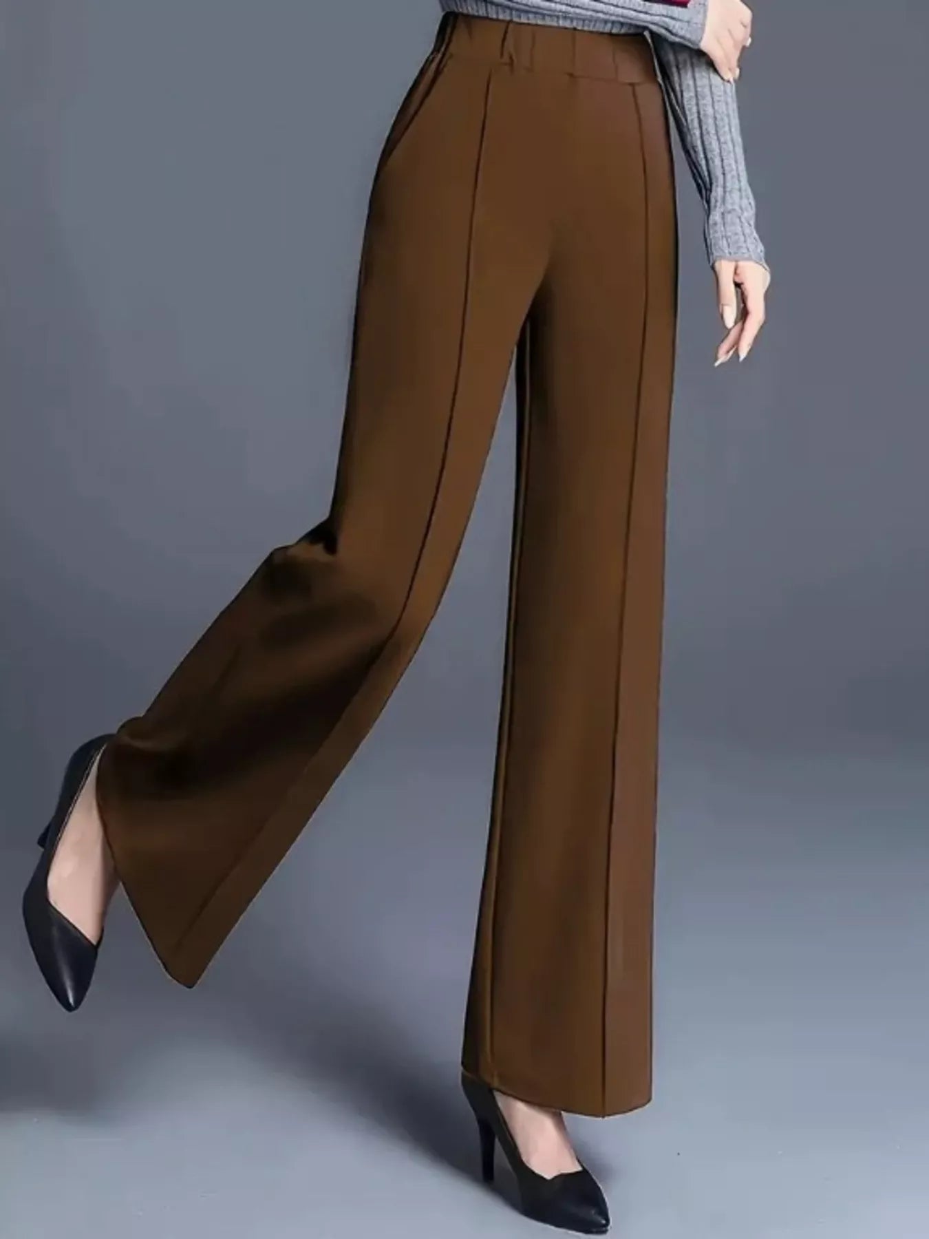 Wide Leg Pants with Seam Detail