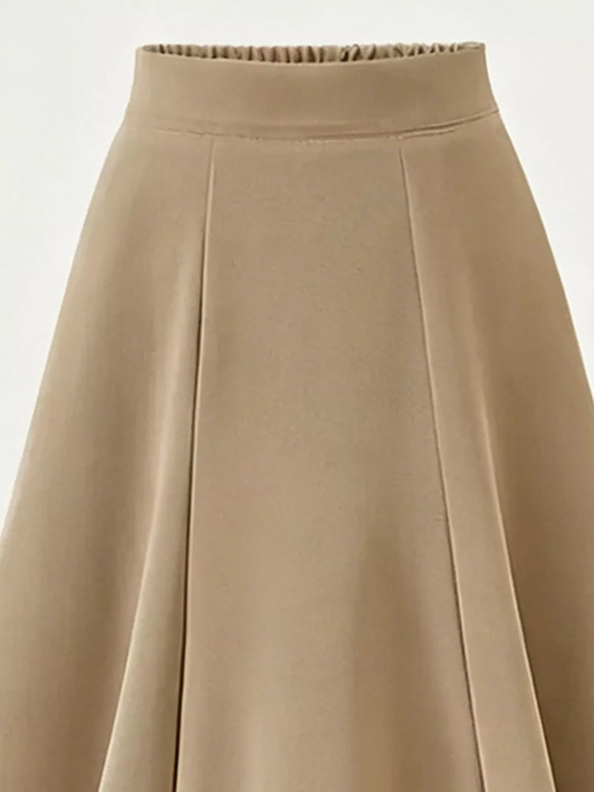 Pleated A-Line Midi Skirt