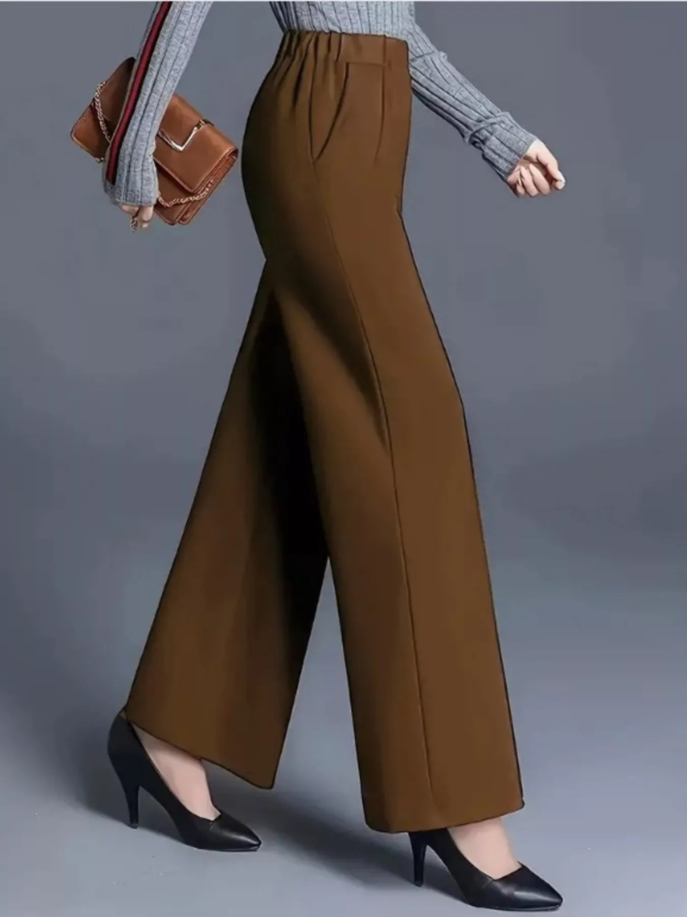 Wide Leg Pants with Seam Detail